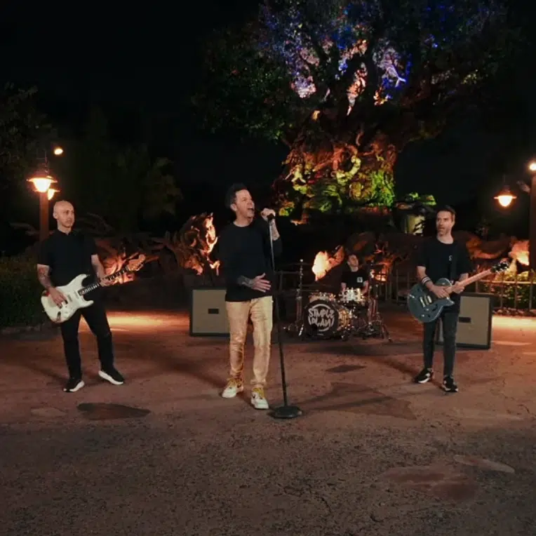 Still from Simple Plan's "Can You Feel The Love Tonight" music video.