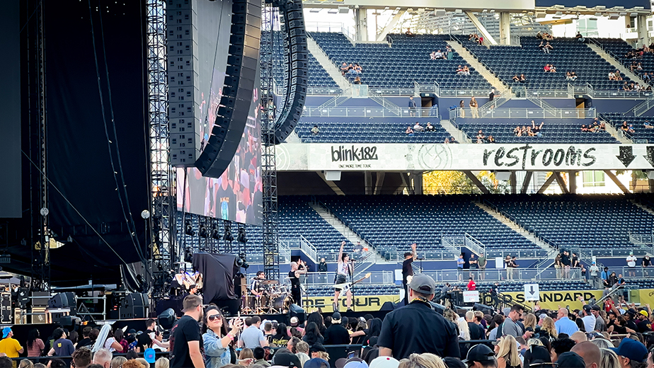 Hot Milk performing to the sold-out Petco Park crowd.