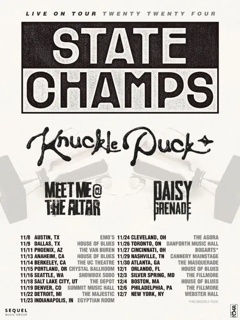 State Champs 2024 fall tour poster.