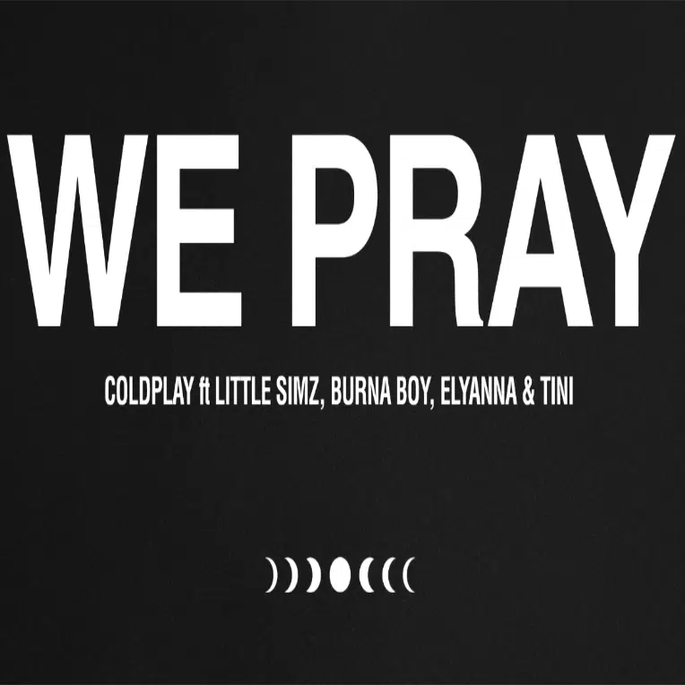 Single artwork for Coldplay's new single, "WE PRAY."