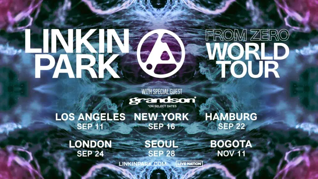 Linkin Park 2024 world tour poster.