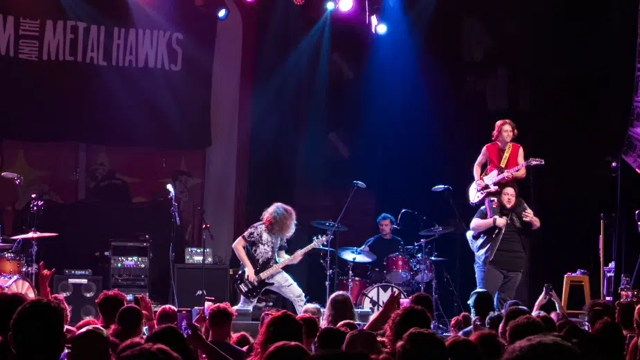 Adam and the Metal Hawks performing during Bowling For Soup's A Hangover You Don't Deserve 20th Anniversary Tour. 